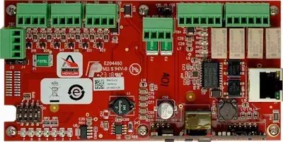 Iron Gate access control reader in red finish