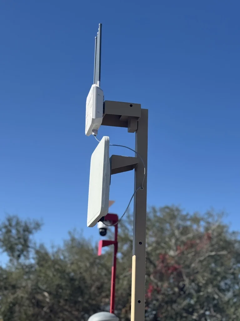 MiFi antenna deployed alongside a SecMods unit for integrated connectivity